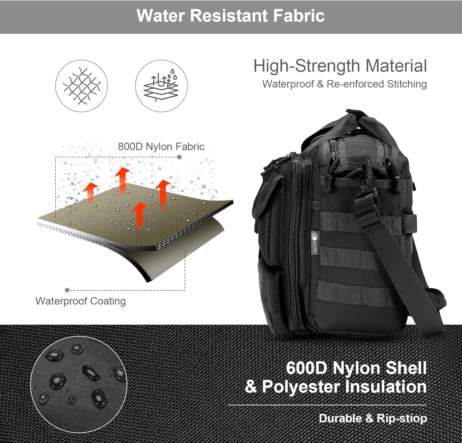 Stypos Tactical Messenger Bag,14inch/15.6inch/17.3inch Briefcase for Man Military Laptop Bag, Flight Work Bags for Pilots - Image 6