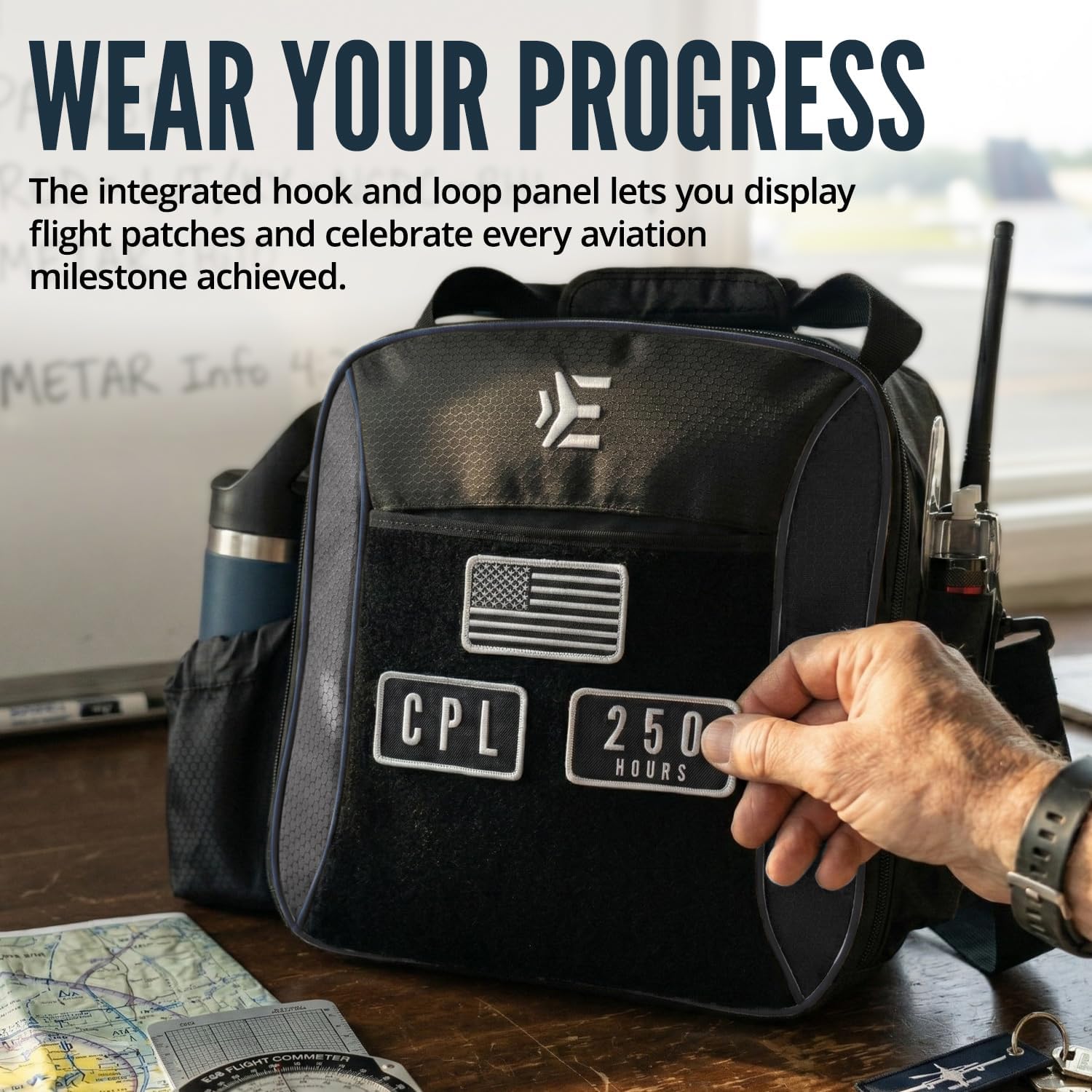 EntireFlight Flight Bag For Pilots - Pilot Bag Carries All Required Pilot accessories and Gear Including Your Kneeboard, Ipad, And Aviation Headset - Great Gifts for Students & CFIs - Image 4