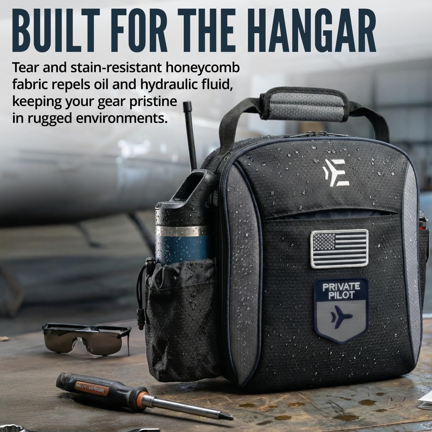 EntireFlight Flight Bag For Pilots - Pilot Bag Carries All Required Pilot accessories and Gear Including Your Kneeboard, Ipad, And Aviation Headset - Great Gifts for Students & CFIs - Image 6